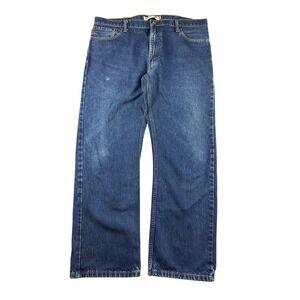 Levi's 505 Jeans Men 40x32 Blue Straight Fit Denim Original Riveted Workwear